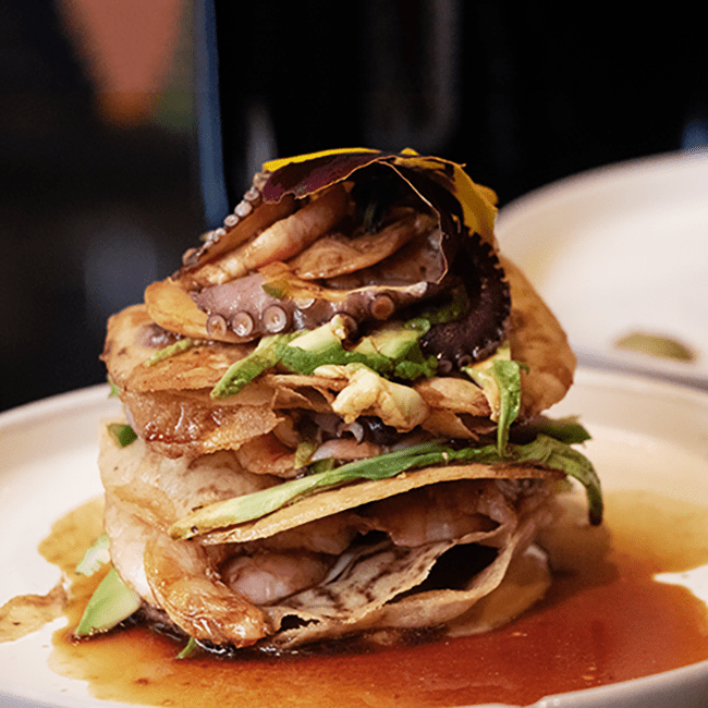 platillo timbalito de mariscos